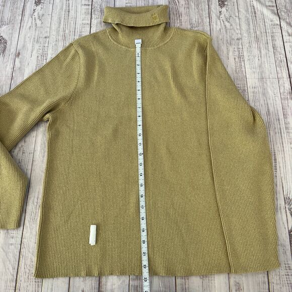 NWT RALPH LAUREN Gold Glitter Knit Long Sleeve Turtle Neck Sweater SIZE 3X - Picture 10 of 14